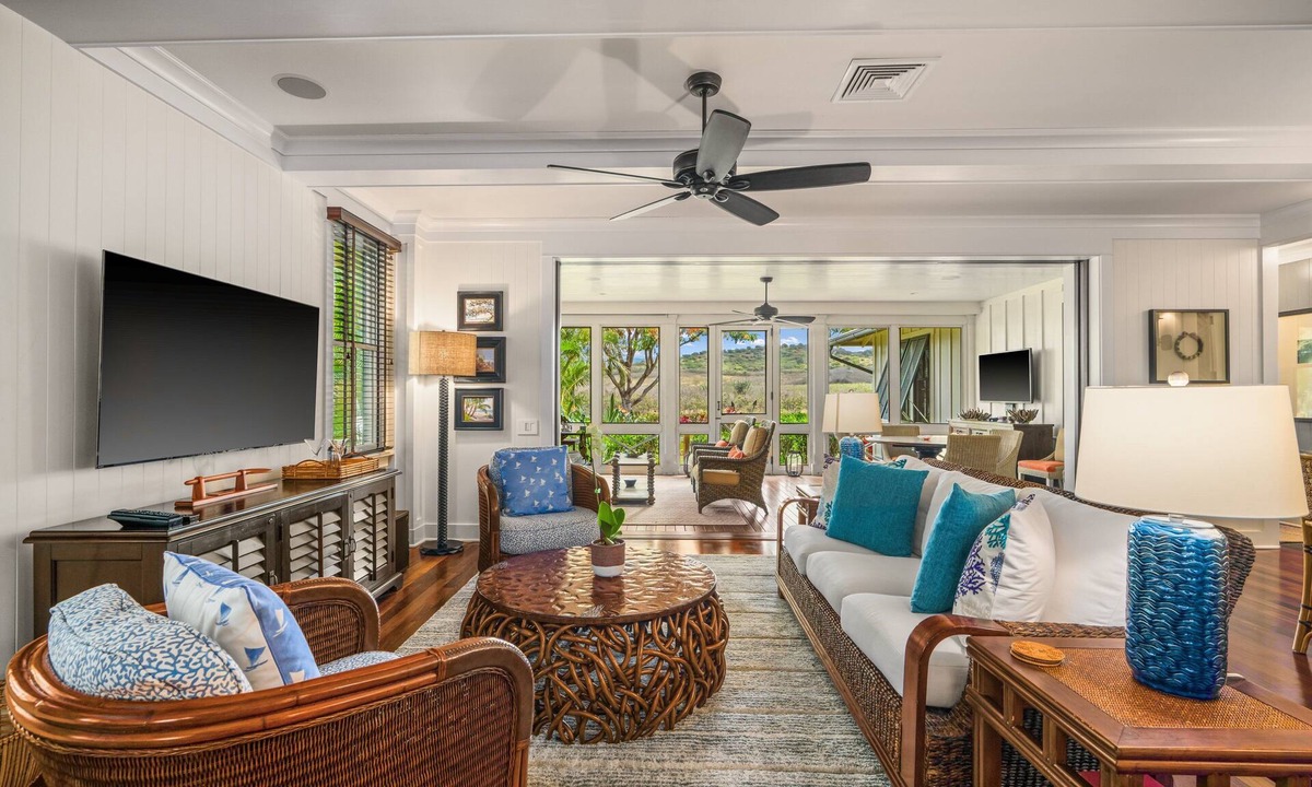 Kukuiula House | Kukui'ula Cottage 8 by Alekona Kauai: 3 Bed Cottage w AC, BBQ, large yard, fire pit