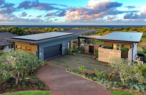 Poipu House | Architectural Stunner: Modern New Ocean-View Villa with Infinity Pool & Spa!