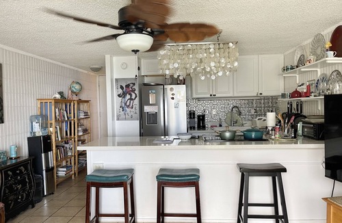 Punaluu Condo | Beachfront, Turtles, swim snorkel sun. New AC in unit. Washer dryer.