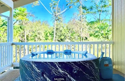 Keaau House | Eco Ocean Oasis, Tropical 1-Acre Retreat with Pool, Hot Tub, AC, Lanai