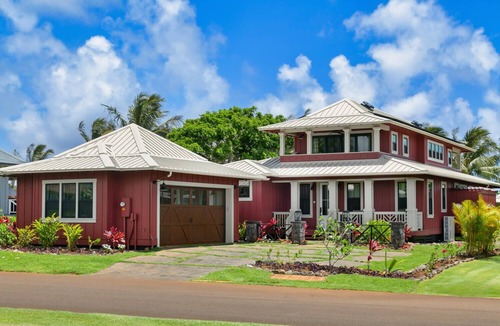 Poipu House | Hale Moa'e by Alekona Kauai: Luxury 5br home with AC, private pool & spa, walk to Shops at Kukuiula