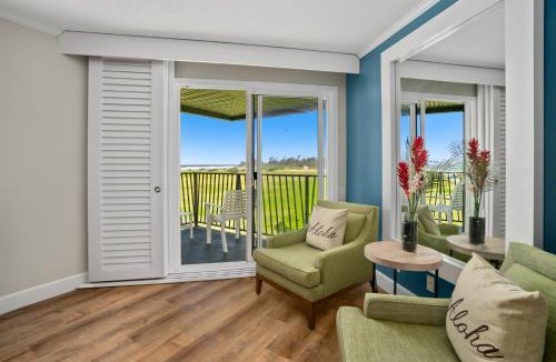 Hanamaulu Resort | Kauai Beach Resort Ocean View Pools, Waterslide, Hot Tub, Spa, King Bed, AC