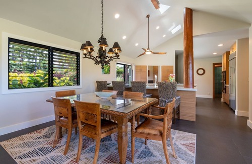 Poipu House | Luxury Hawaiian Modern Home Ocean Views Huge Heated Pool 3 Primary Suites