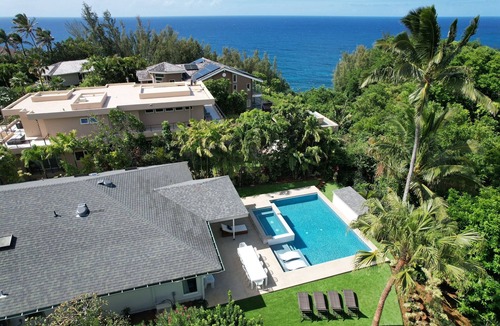 Princeville House | Newly renovated +Brand New Pool and Spa + Airy-Custom Ocean Bluff Home