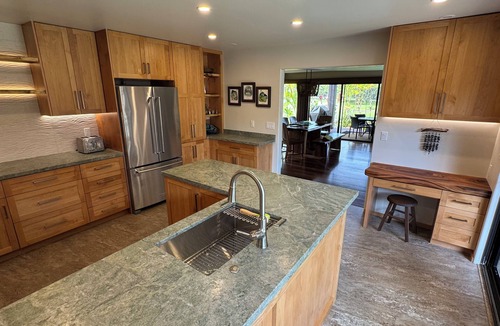Princeville House | North Shore Oasis - Courtyard Koi Pond Waterfall with Mountain Vistas