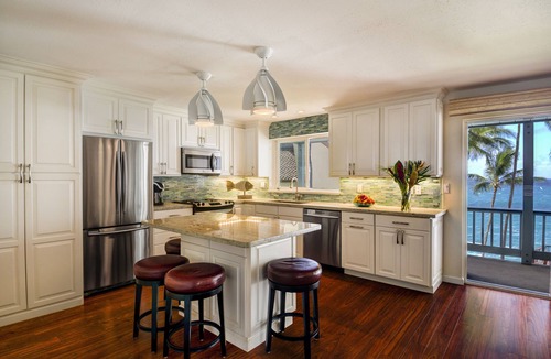 Poipu Condo | Poipu Palms 202.Oceanfront, Palm Trees and the Beautiful Blue Pacific Ocean!