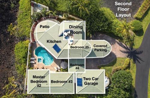 Kamuela House | Spacious Mauna Lani Luxury Home with Panoramic Golf Course and Volcano Views, Private Pool and Hot Tub, Two Golf Carts, and E-Bikes for Family Adventures