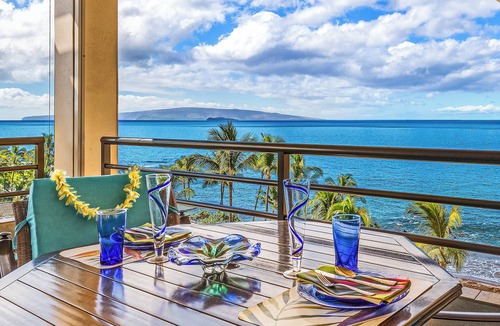 Wailea Condo | "Sunsational" Wailea Oceanfront-WOW Views over soft sand Beach a few steps away.