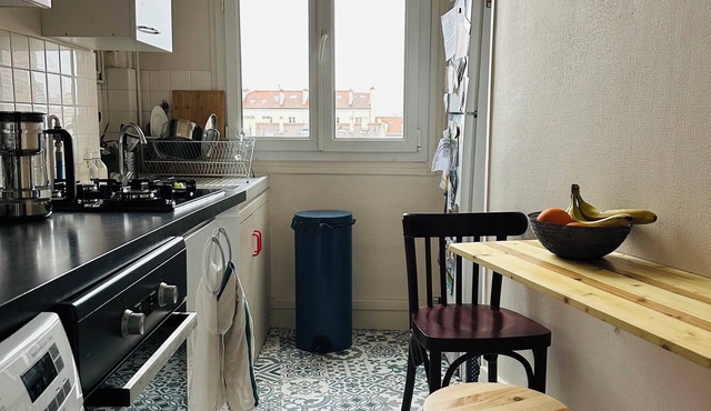 3 rooms, RER-A Nanterre Ville, old town center in Nanterre