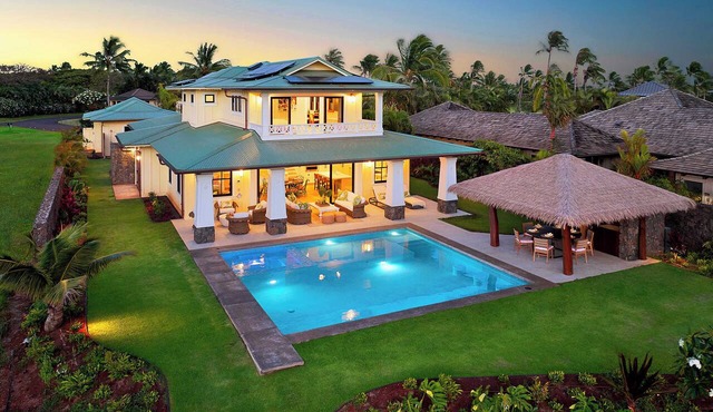 5BR I Hale Maia at Kukui ula - Elegant Pool Retreat with Golf Views in Poipu