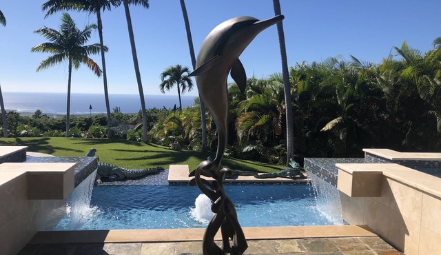 Breathtaking Kona Estate. Panoramic Ocean Views, Waterfalls, Pool and Spa.
