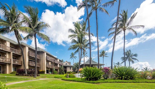 Easy Kauai Living! Lanai to Lawn, Full Kitchen, WiFi, Ceiling Fans–Kaha Lani 102
