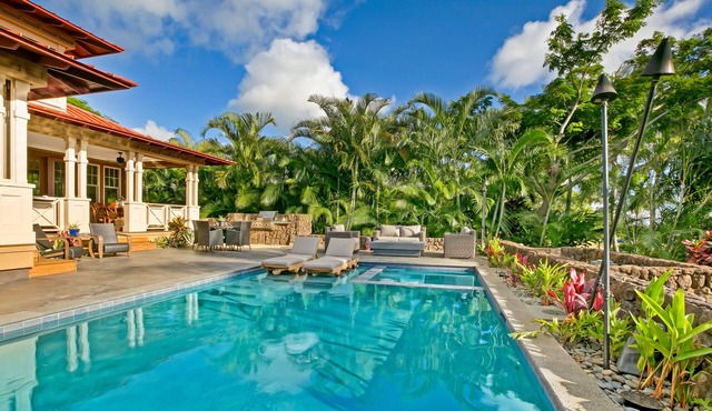 Hale Wai'olu by Alekona Kauai: Luxury 3br ocean view home in Kukuiula, AC, private pool, fire pit