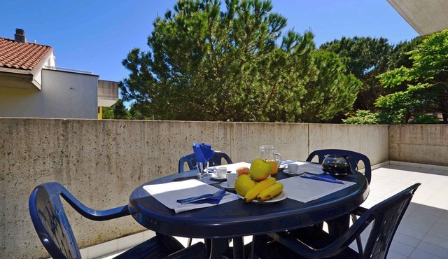 Holiday flat with air conditioning, balcony and pool in Lignano Sabbiadoro