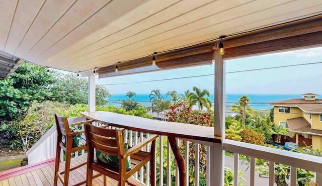 Kona Home with Separate Ohana, Ocean Views, Gazebo & Firepit