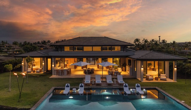 Luxury 5BR One Ocean Estate OE12 at Mauna Lani – Lanai, Great Room & Pool