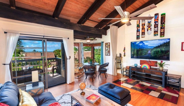 North Shore Kauai- AC, pool, lanai; near beaches, golf, walking path to shops