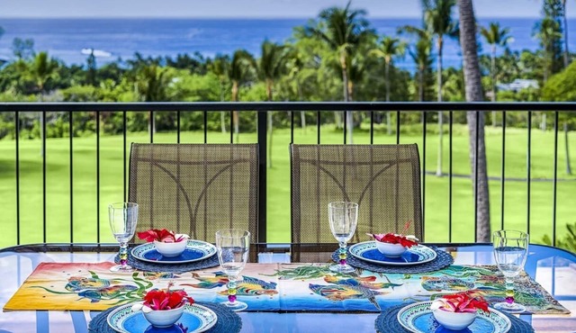 🏖️Ocean View Condo w/AC + Pickleball | Kona Golf