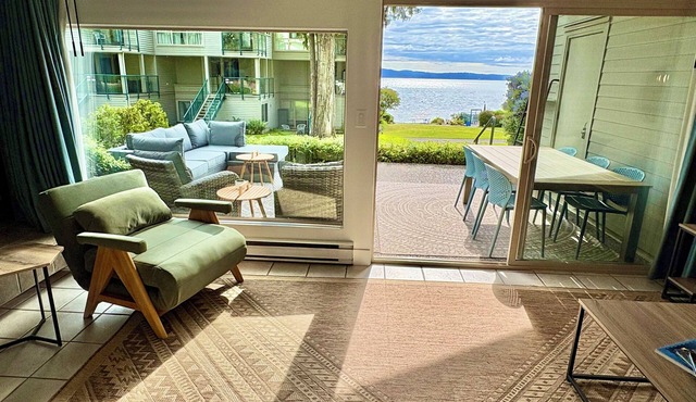 Oceanside home at Inn of the Sea | Pool & hot tub in Ladysmith