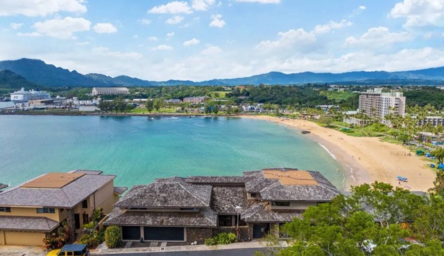 Oceanview Kauai Retreat | Balcony & Beach Access
