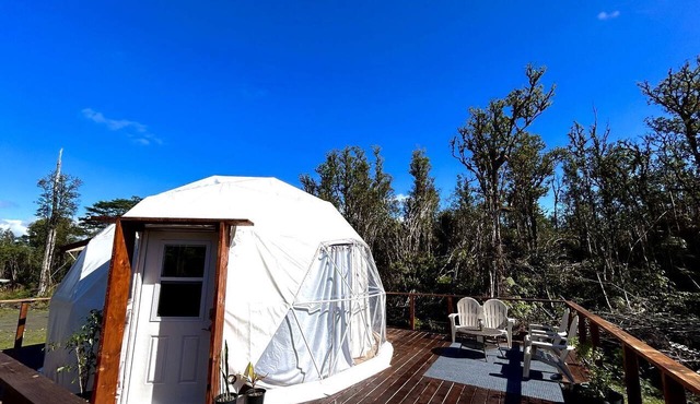 Off-Grid Luxury Dome For Stargazing Close to Volcano National Park, Hilo, Pahoa, Keaau