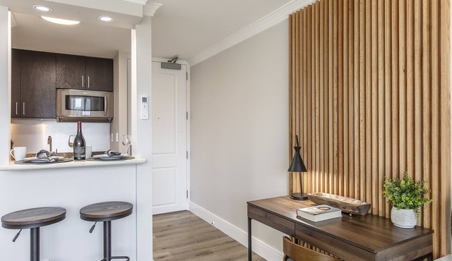 Partial Ocean King Studio with Kitchenette, AC, and Free WIFI!