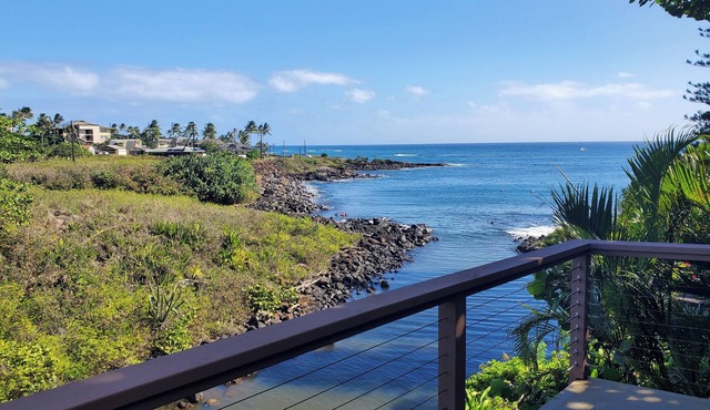 Poipu Beach Kauai Honeymoon : View Sea Turtles from Your Oceanfront Deck-AC