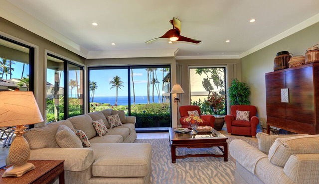 Prime Ground-Floor Hideaway with Expansive Oceanfront Views – Wailea Elua #1403