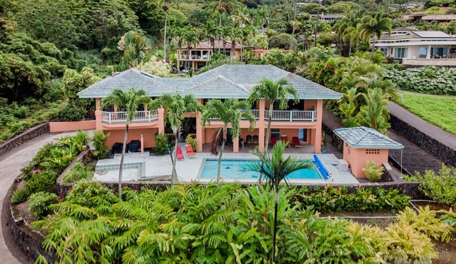 🏖️Private Kona Ocean View Home w/Saltwater Pool & 3 Lanais | Puʻuwai Villa