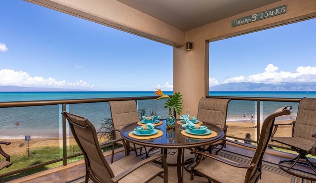 Spacious OCEAN FRONT 2Bd/2Ba Condo with AC - Sands Of Kahana 315