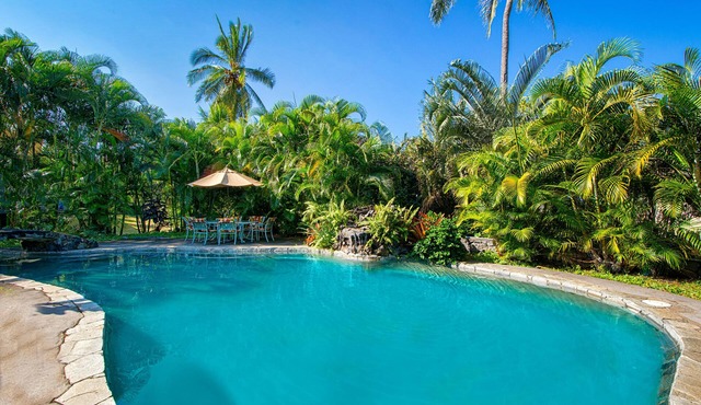 Spacious upscaled house with a huge private pool/spa & AC a few minutes 2 beach!