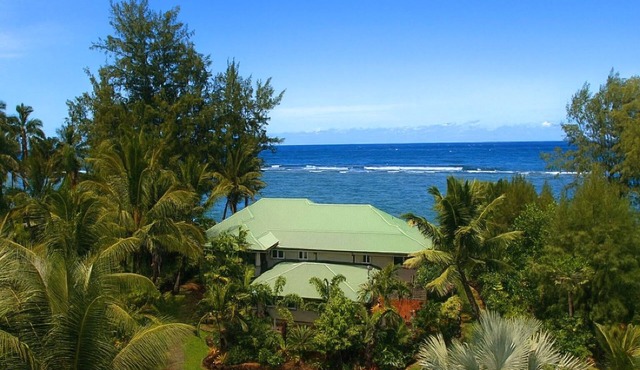 Spectacular Beachfront Home North Shore Haena Tropical Immersion TVNC#1116