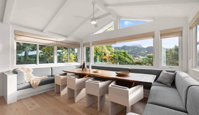 Steps to Hanalei Beach- Brand New 5 BR EPIC Views