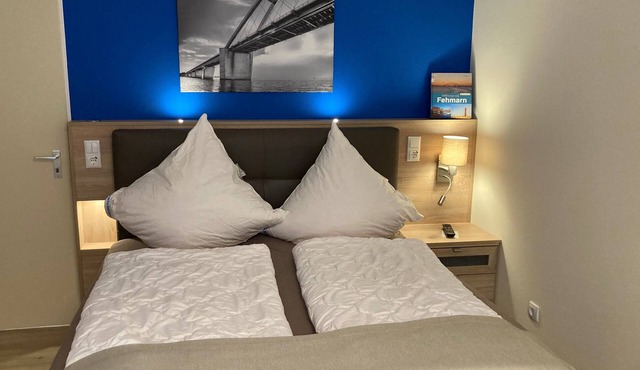 Your apartment with a wonderful panoramic view of the Burgtiefe marina in Fehmarn