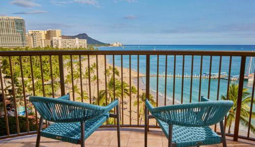 Queen Room with Two Queen Beds and High Floor Ocean Front View - Hearing Accessible