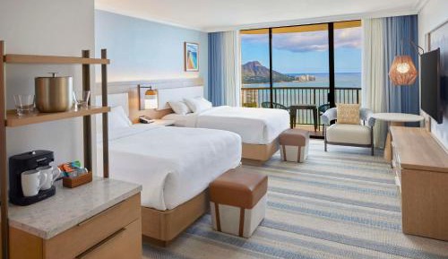 Queen Room with Two Queen Beds and Ocean Front View