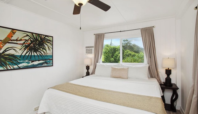 Hana Bay View 3 BR/2 BA house sleeps 6 comfortably with 2 patios.